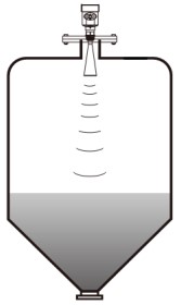 雷達波液位計錐形罐安裝示意圖